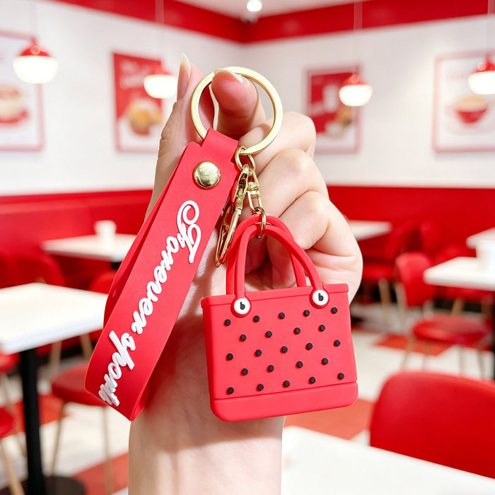 Wholesale Beach Bag Keychain Silicone PVC Fashion Accessory for BJD Doll Gift
