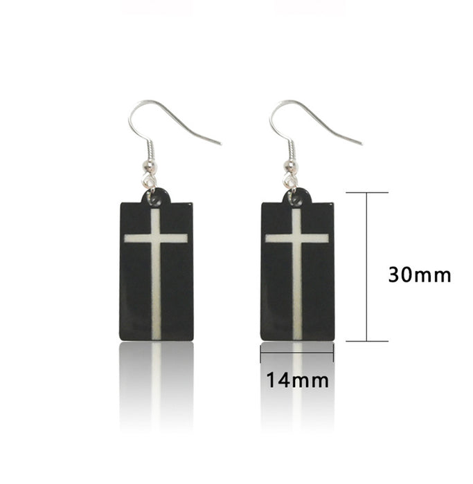 Wholesale Acrylic Printed Earrings JDC-ES-JiaYi014