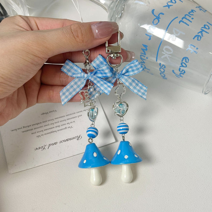 Wholesale Keychain Sweet Blue Girls' Bag Pendant Simple Mobile Phone Chain
