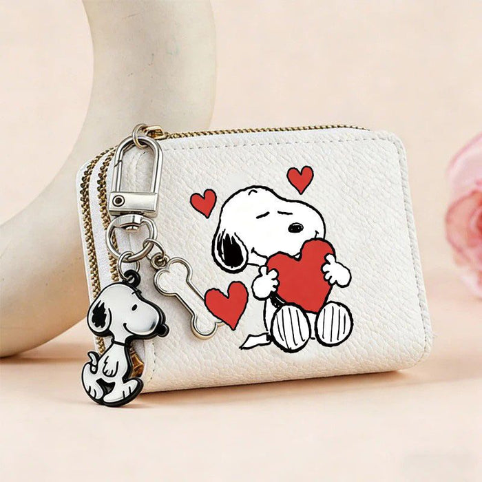 Wholesale PU Leather Cute Cartoon Coin Wallet Double Zipper Credit Card Holder With Card Slots Fashion Accessory Gift For Casual Youth Style