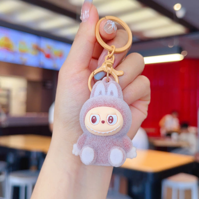 Wholesale 3D flocked cute cartoon keychain