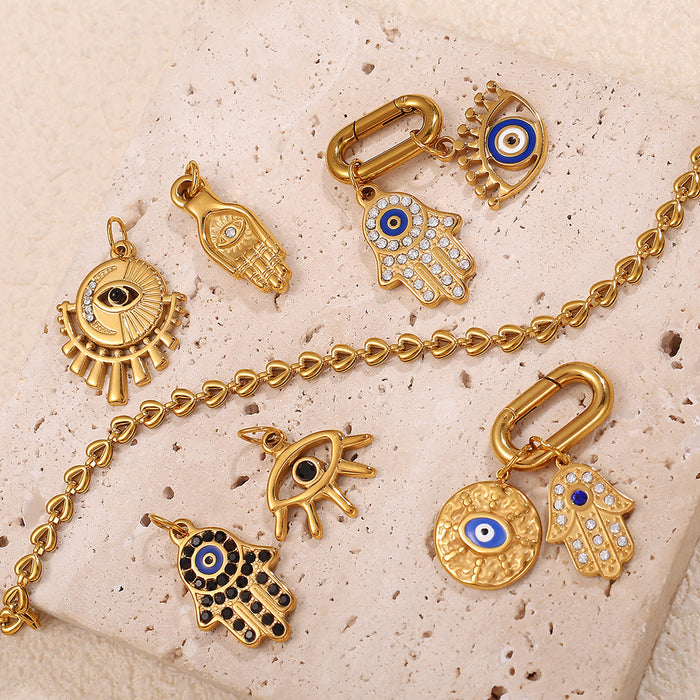Wholesale DIY Stainless Steel Gold-Plated Necklace Pendant Accessories