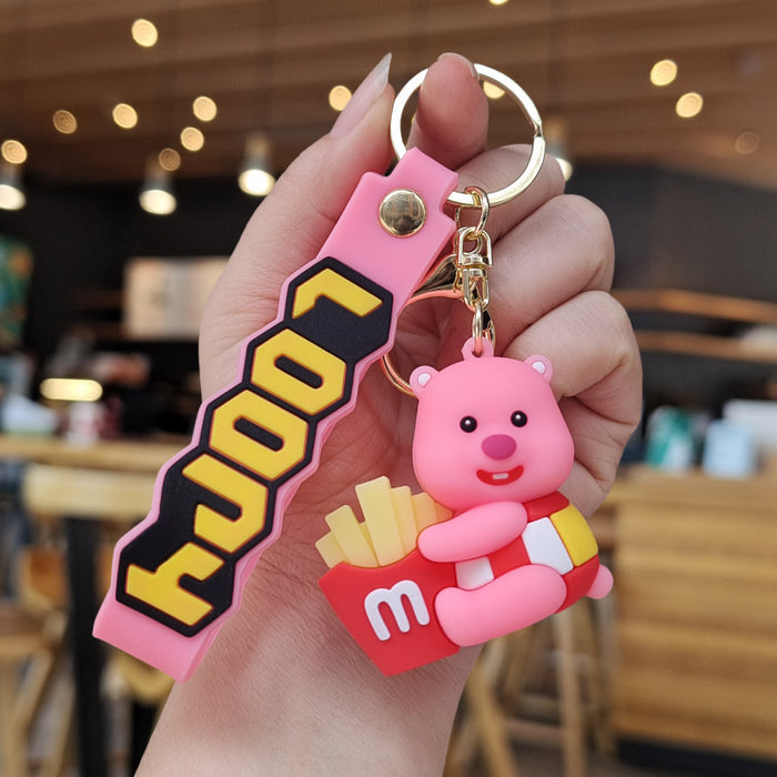 Wholesale  Cute  keychain pendant  doll ornaments  small gift cartoon car key chain