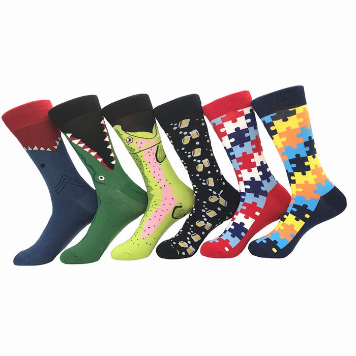 Wholesale Geometric Mid-length Socks Cartoon Animals JDC-SK-CG015