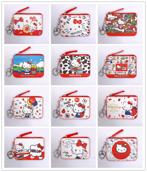 Wholesale PU Cartoon Printing with Key Ring Card Holder Coin Purse JDC-WT-YaLL018