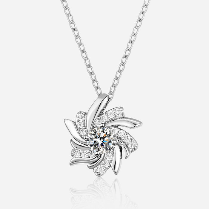 Wholesale Geometric Windmill Pendant Necklace Stylish Copper Chain Jewelry Accessory