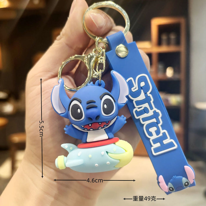 Wholesale  Soft glue  key chain pendant wholesale student bagkey chain