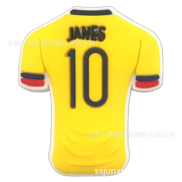 Wholesale 50pcs Football team standard Jersey Shoes Charms