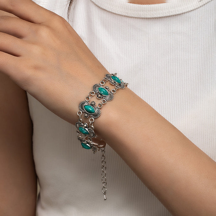 Wholesale Retro Turquoise Bracelet Bohemian Ethnic Style Bracelet