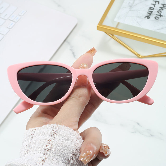 Wholesale Pink Sunglasses Cat's Eye Small Frame Fashion Sunglasses South Sunshade Triangle Cat's Eye Glasses