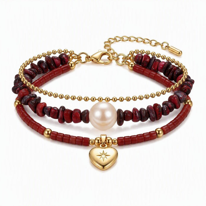 Wholesale Bohemian Imitation Turquoise Love Heart Women's Bracelet Jewelry