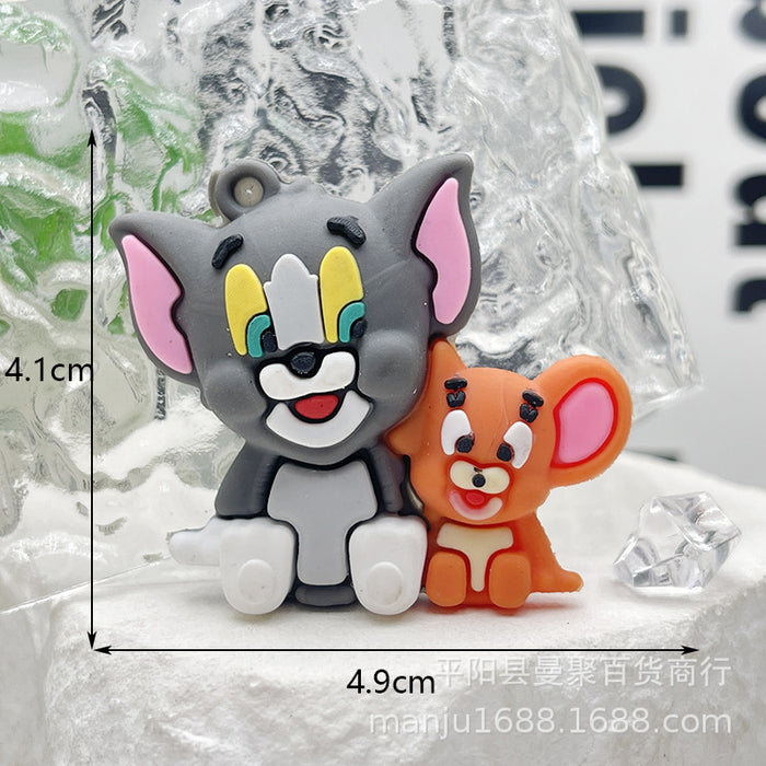 Wholesale   keychain cartoon silicone  pendant cartoon keychain