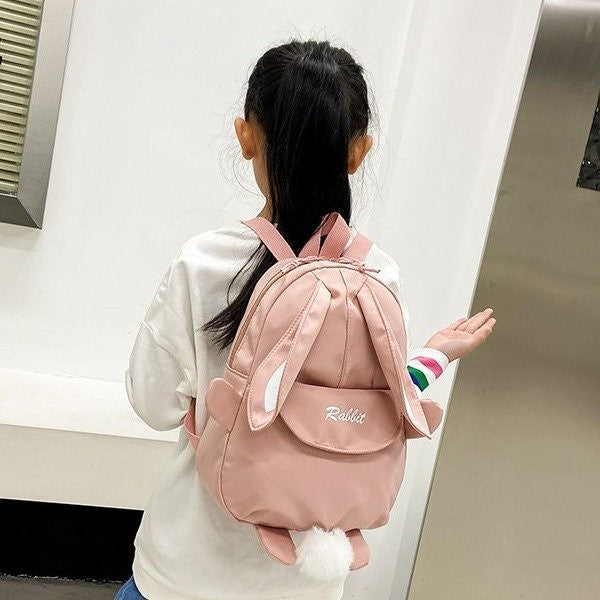 Wholesale College Style Cute Cute Funny Personality Rabbit Ears Soft Girl Student Backpack Pink and Tender Girl Backpack JDC-BP-SS002