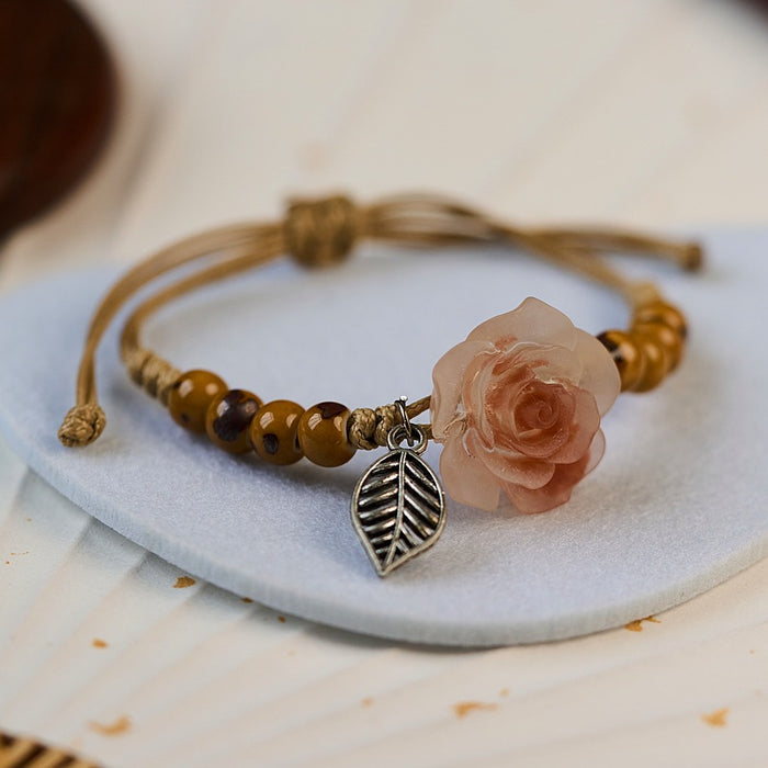 Wholesale Flower Woven Bracelet Ceramic Hand Rope Accessories