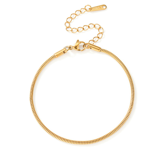 Wholesale 2pcs Snake bone bracelet niche simple colorfast high-end titanium steel jewelry
