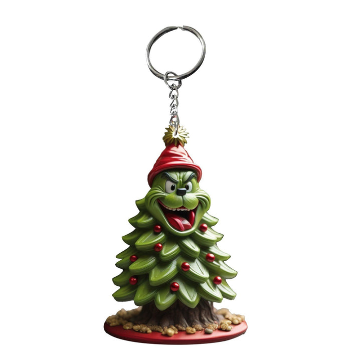 Wholesale Christmas Grinch Creative Acrylic Keychain JDC-KC-SYJ001