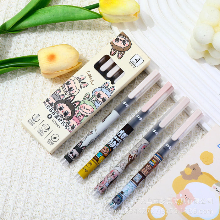 Wholesale 4pcs/set Cartoon Direct Liquid Ball Pen Quick-drying Needle Head Water Pen Student Super Cute Brush Pen