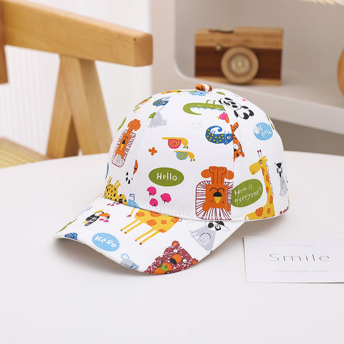 Wholesale Children's Hat Fashion Graffiti Printed Baby Baseball Hat Sunshade Duck Tongue Hat