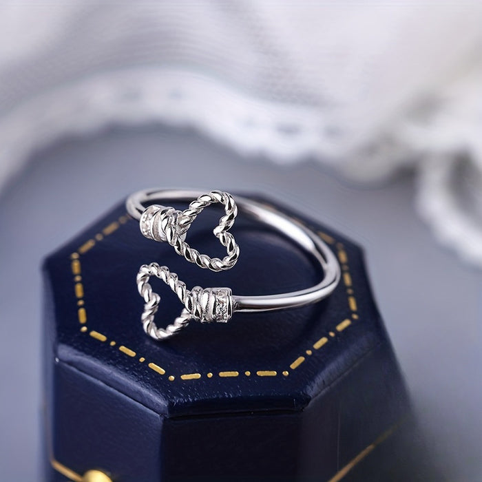 Wholesale Exclusive for wholesale of simple tail ring accessories, plain ring rings, niche high-end light luxury heart opening rings