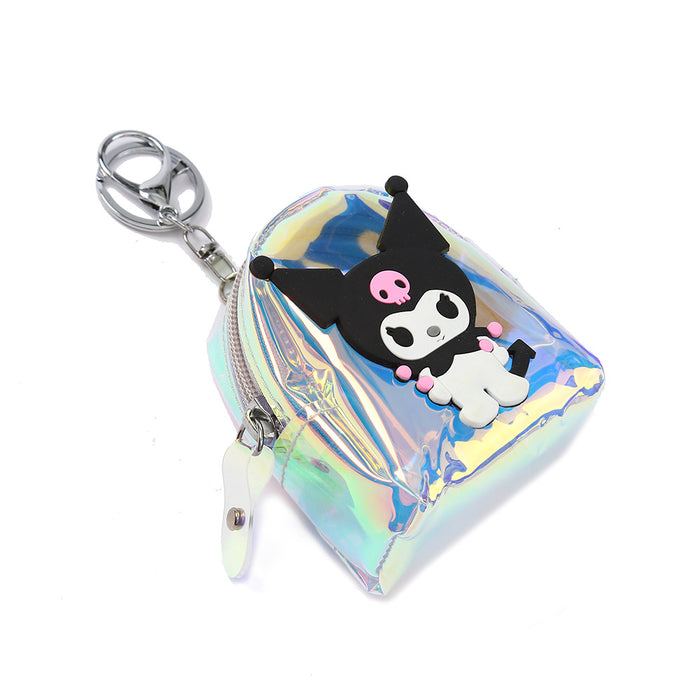 Wholesale PU Cartoon Laser Coin Purse Keychain JDC-KC-YiK012