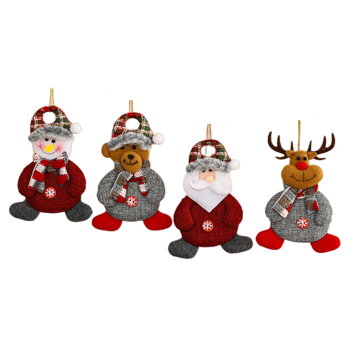 Wholesale Christmas Decorations Small Pendant Christmas Tree Fabric Pendant Elder Elk Doll Small Hanging Window Small Pendant
