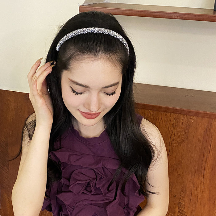 Wholesale artifact diamond hairband headband short hair clip new hairpin