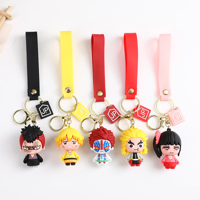 Wholesale Creative silicone doll anime key pendant Q version key chain backpack pendant