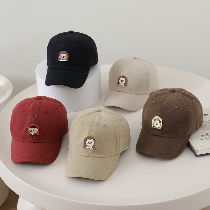 Wholesale Cute Cartoon Kids Baseball Cap Letter Bear Design Sun Hat For Boys Girls