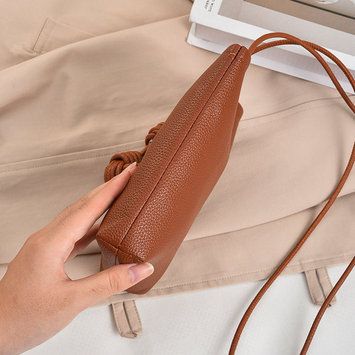Wholesale PU Round Phone Bag Crossbody with Chinese Knot Design Retro Style Trendy