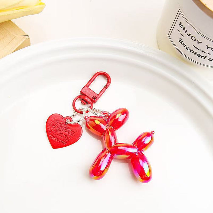 Wholesale Heart Balloon Dog Keychain Dark Cool Bag Pendant