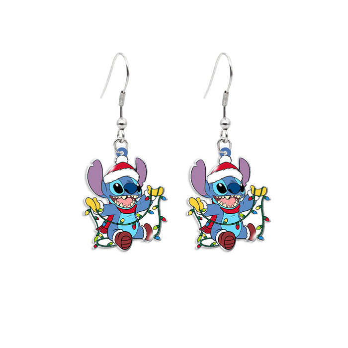 Wholesale Cartoon Christmas Stainless Steel Earrings JDC-ES-XiangL043