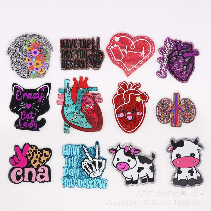 Wholesale Cartoon Organ Acrylic Pin DIY Patch Accessories JDC-FK-OuYie004