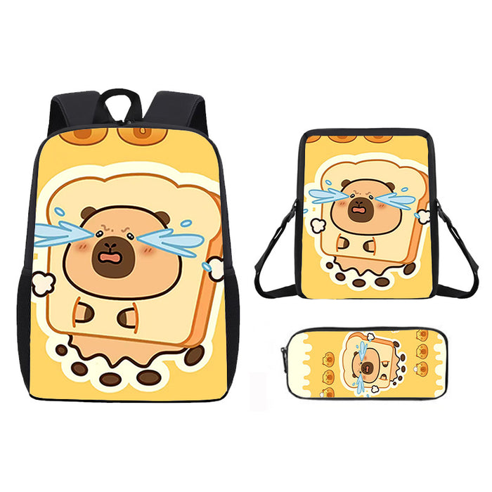 Wholesale Capybara Cute Cartoon Schoolbag  Students Large Capacity Backpack Rucksack
