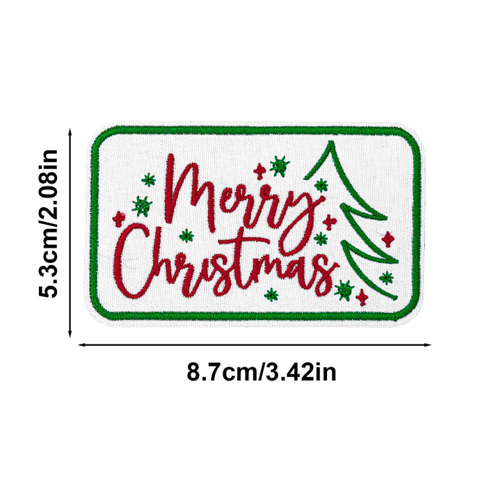 Wholesale Christmas text embroidery DIY Patches