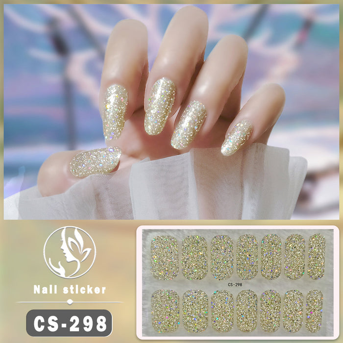 Wholesale Gradient Four-color No-bake Gel Nail Stickers JDC-NS-ARS005