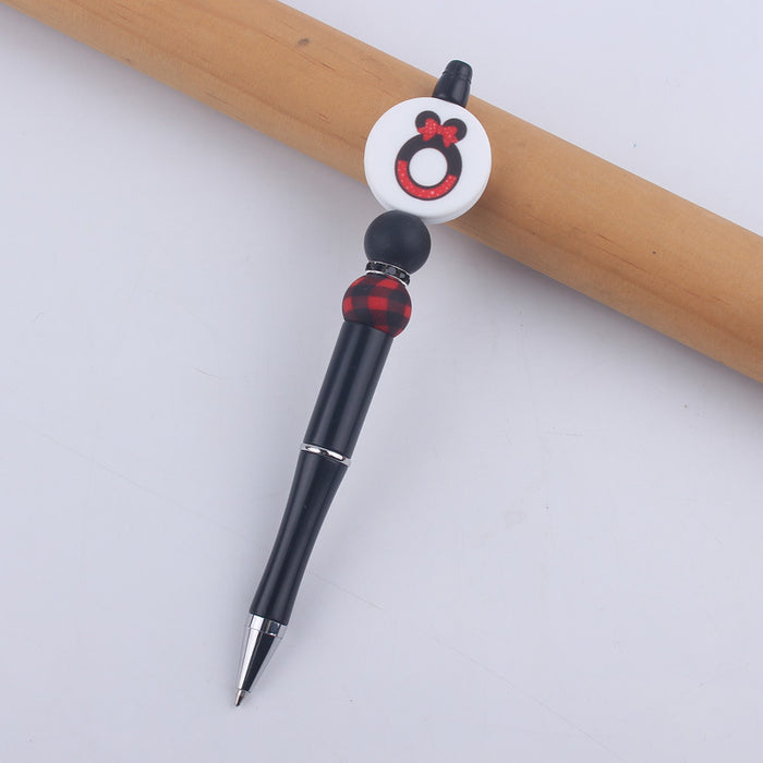 Wholesale Cartoon Letter Silicone Beaded Pen JDC-PN-GuangTian003