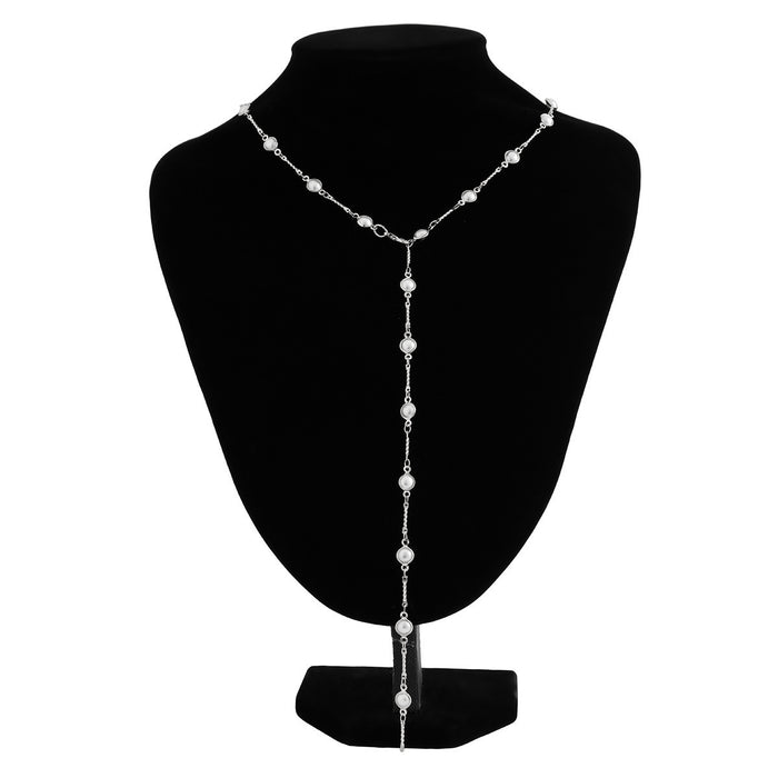 Wholesale Personalized sequin necklace, green crystal collarbone chain, niche design, versatile accessory