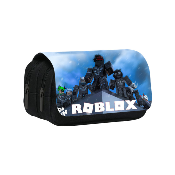 Wholesale Printing Double Layer Pencil Bag Cartoon Storage Bag
