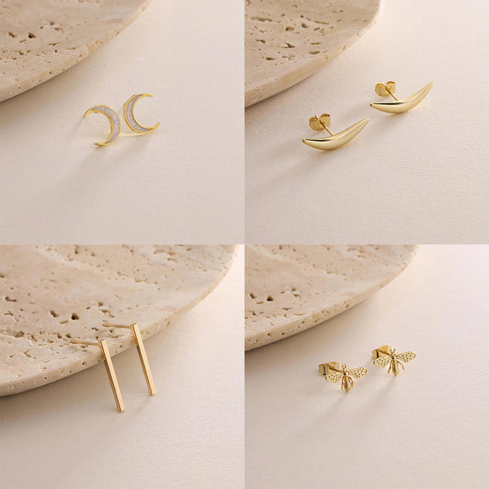 Wholesale Irregular geometric line earrings for women, fashionable, simple and high-end bee earrings