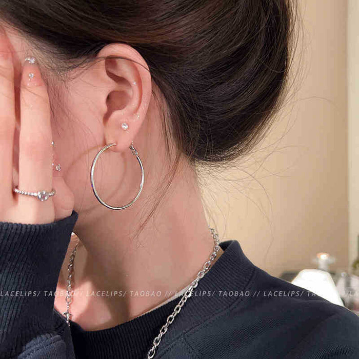 Wholesale Circle earrings, light luxury, high-end sensory element, circle ear buckle, ear accessories, exaggerated large ear rings, earrings