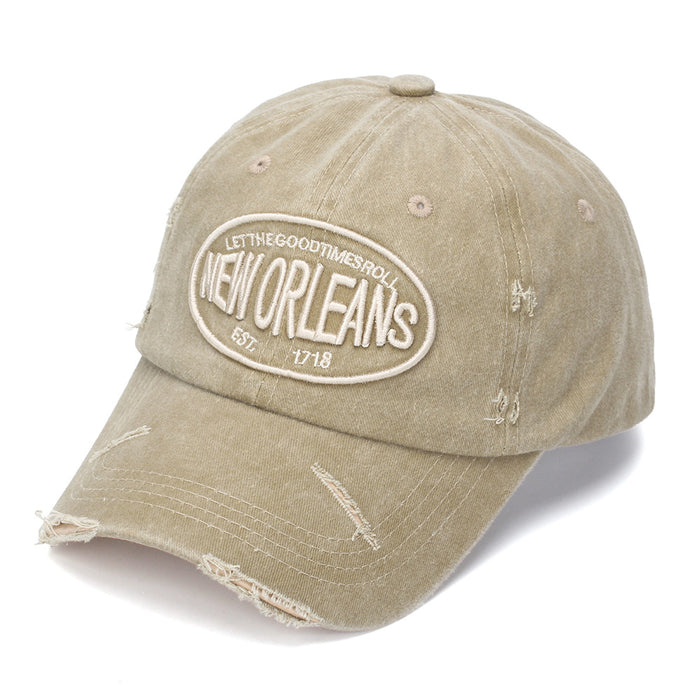 Wholesale Retro Letter Embroidered Baseball Cap - Trendy Unisex Casual Hat Perfect