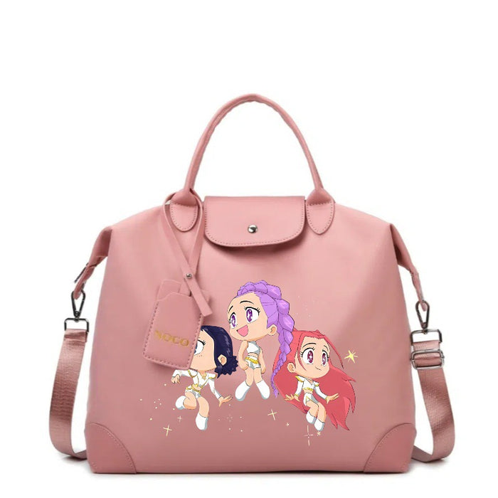Wholesale Kpop Cartoon Print Large Capacity Canvas Handbags