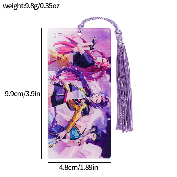 Wholesale Homemade Anime-Style Acrylic Tassel Bookmark