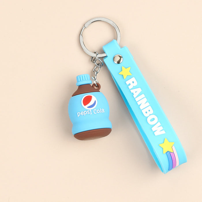 Wholesale Cartoon Glue Drop Sprite Beverage Bottle Key Chain JDC-KC-Aohong017