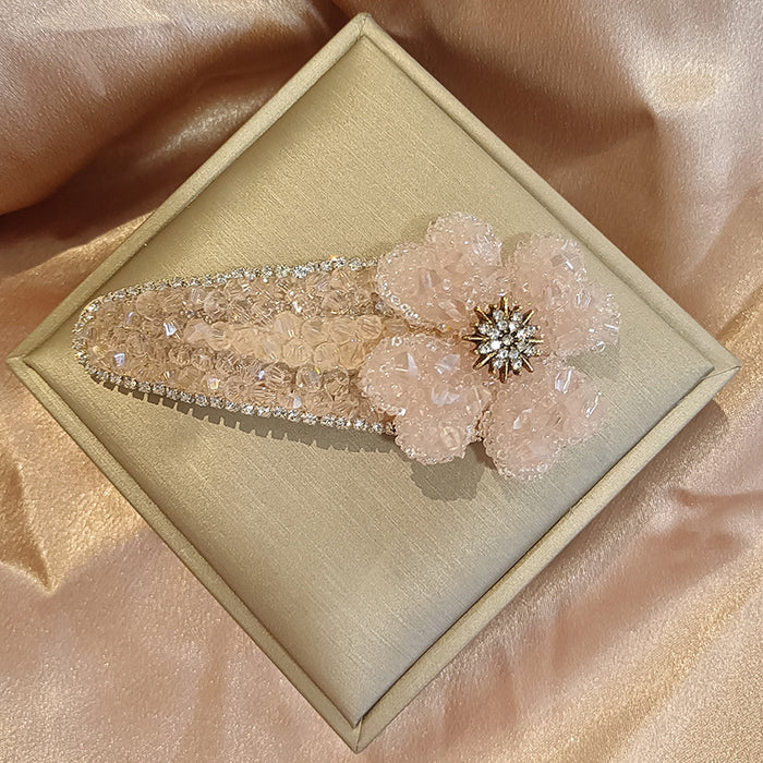 Wholesale sweet pink rhinestone Hair Clips accessories