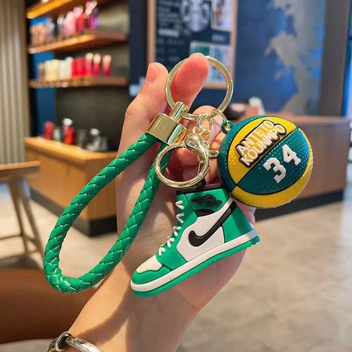 Wholesale 3D silicone basketball shoe keychains
