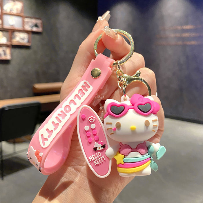 Wholesale Sports Surfboard Cute Cartoon PVC Keychain Bag Charm MOQ≥2
