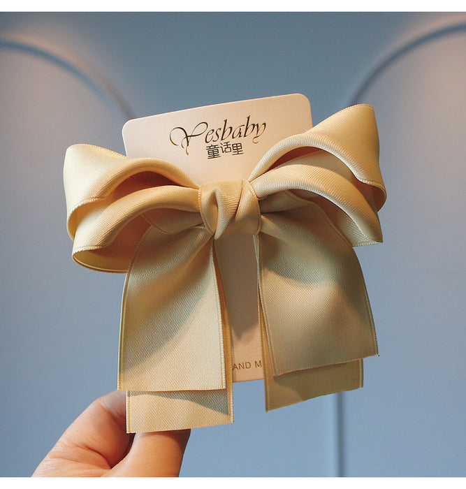 Wholesale Children's ribbons, bows, hair clips, versatile, simple, back of the head hair clips, spring clips, hair accessories