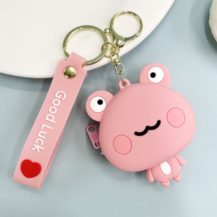 Wholesale  Cute Couple's Storage Coin Purse Keychain Cute Bag Hanging Girl's Key Bag