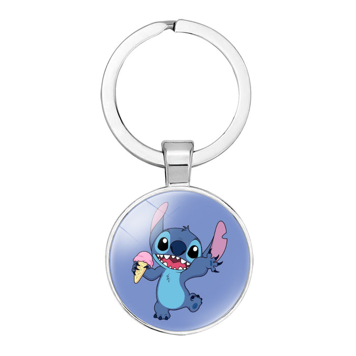 Wholesale Glass Alloy Time Stone Cartoon Keychain JDC-KC-NingX009